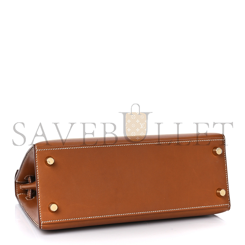 HERMÈS BARENIA KELLY SELLIER 25 FAUVE (25*17*7cm)